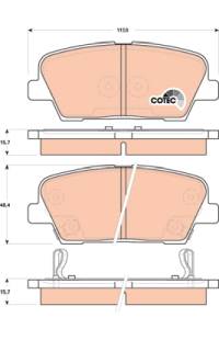 Kit pastiglie freno, Freno a disco TRW