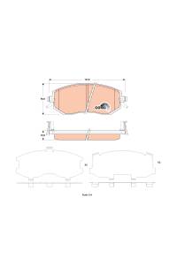 Kit pastiglie freno, Freno a disco TRW 161-GDB3519
