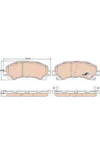 Kit pastiglie freno, Freno a disco TRW 161-GDB3545