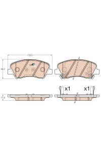 Kit pastiglie freno, Freno a disco TRW 161-GDB3548