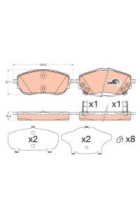 Kit pastiglie freno, Freno a disco TRW