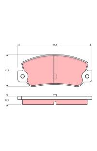 Kit pastiglie freno, Freno a disco TRW 161-GDB360