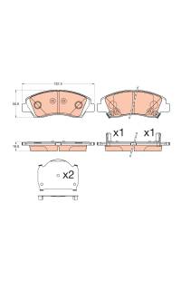 Kit pastiglie freno, Freno a disco TRW