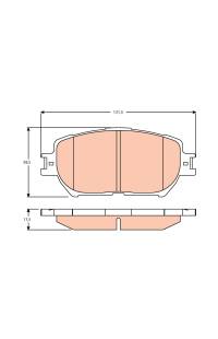 Kit pastiglie freno, Freno a disco TRW 161-GDB3628