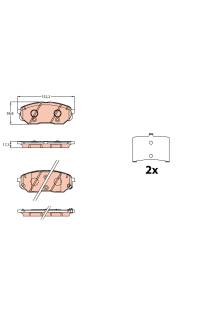 Kit pastiglie freno, Freno a disco TRW 161-GDB3638