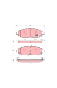 Kit pastiglie freno, Freno a disco TRW 161-GDB4136