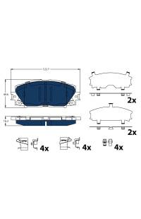 Kit pastiglie freno, Freno a disco TRW 161-GDB4173BTE