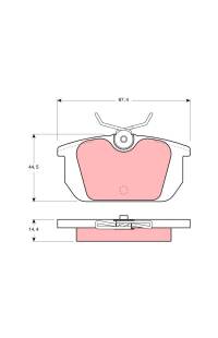 Kit pastiglie freno, Freno a disco TRW 161-GDB466