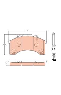 Kit pastiglie freno, Freno a disco TRW