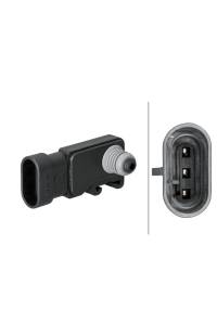 Sensore, tubo di pressione d'ingresso hella