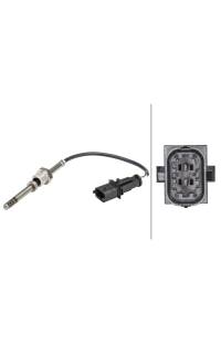 Sensore, temperatura gas di scarico hella