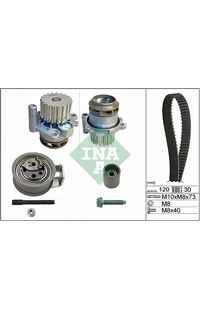 Pompa acqua + Kit cinghie dentate INA