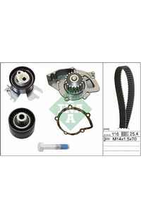 Pompa acqua + Kit cinghie dentate INA