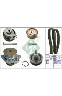 Pompa acqua + Kit cinghie dentate INA