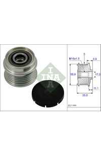Dispositivo ruota libera alternatore INA