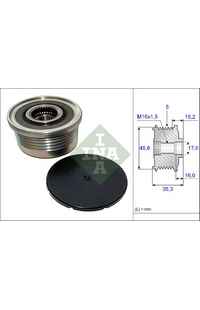 Dispositivo ruota libera alternatore INA