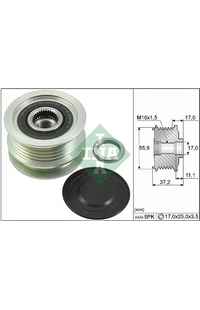 Dispositivo ruota libera alternatore INA