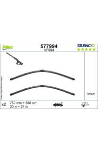 Spazzola tergi(kit dx+sx) valeo