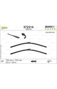kit spazzole tergi DX+SX AQUABLADE valeo