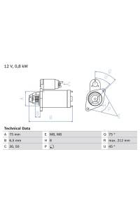 Motorino d'avviamento bosch