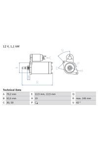 Motorino d'avviamento bosch