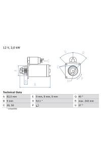 Motorino d'avviamento bosch