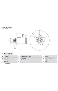 Motorino d'avviamento bosch