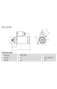 Motorino d'avviamento bosch