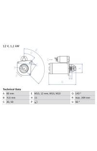 Motorino d'avviamento bosch