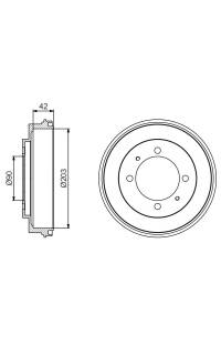 Tamburo del freno bosch