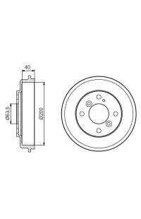 Tamburo del freno bosch
