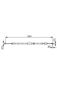 Tirante, freno di stazionamento bosch