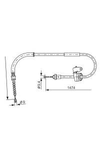 Tirante, freno di stazionamento bosch