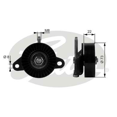 Rullo tenditore, Cinghia Poly-V GATES 33-T38056