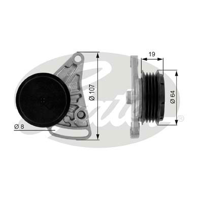 Rullo tenditore, Cinghia Poly-V GATES 33-T38068
