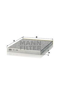Filtro Antipolline Abitacolo  al carbone attivo mann-filter