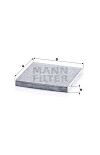 Filtro Antipolline Abitacolo  al carbone attivo mann-filter
