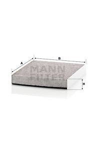 Filtro Antipolline Abitacolo  al carbone attivo mann-filter