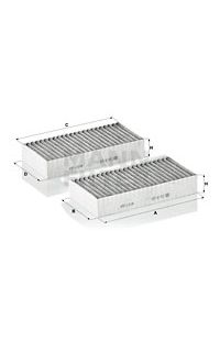 Filtro Antipolline Abitacolo  al carbone attivo mann-filter