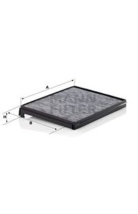 Filtro Antipolline Abitacolo  al carbone attivo mann-filter