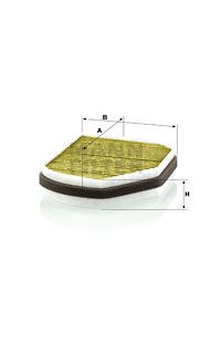 Filtro Antipolline Abitacolo per polveri fini con polifenolo mann-filter