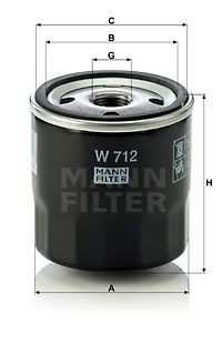 Filtro, Sistema idraulico di lavoro MANN-FILTER 4-W 712