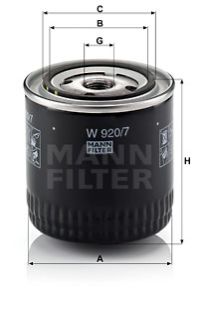 Filtro olio mann-filter