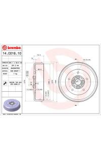 Tamburo del freno brembo
