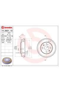 Tamburo del freno brembo