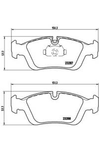 Set di pastiglie, freno a disco brembo