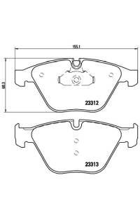 Set di pastiglie, freno a disco brembo