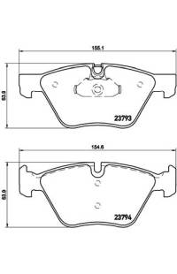 Set di pastiglie, freno a disco brembo