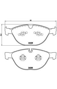 Set di pastiglie, freno a disco brembo