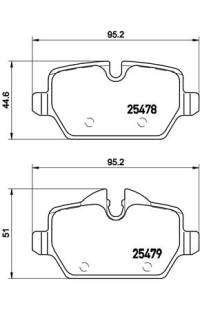 Set di pastiglie, freno a disco brembo